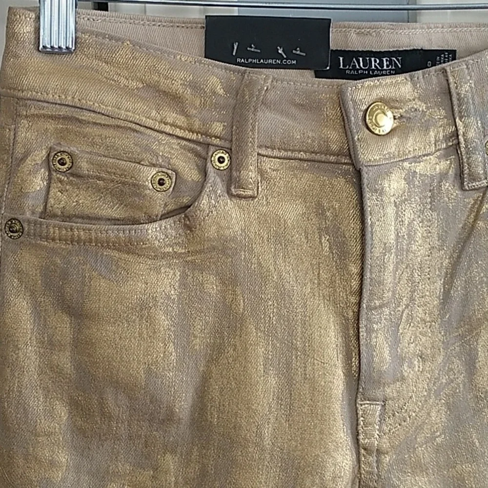 LAUREN Ralph Lauren Black Label Mid Rise Skinny Ankle Jeans Super Stretch sz 0 - Picture 2 of 15